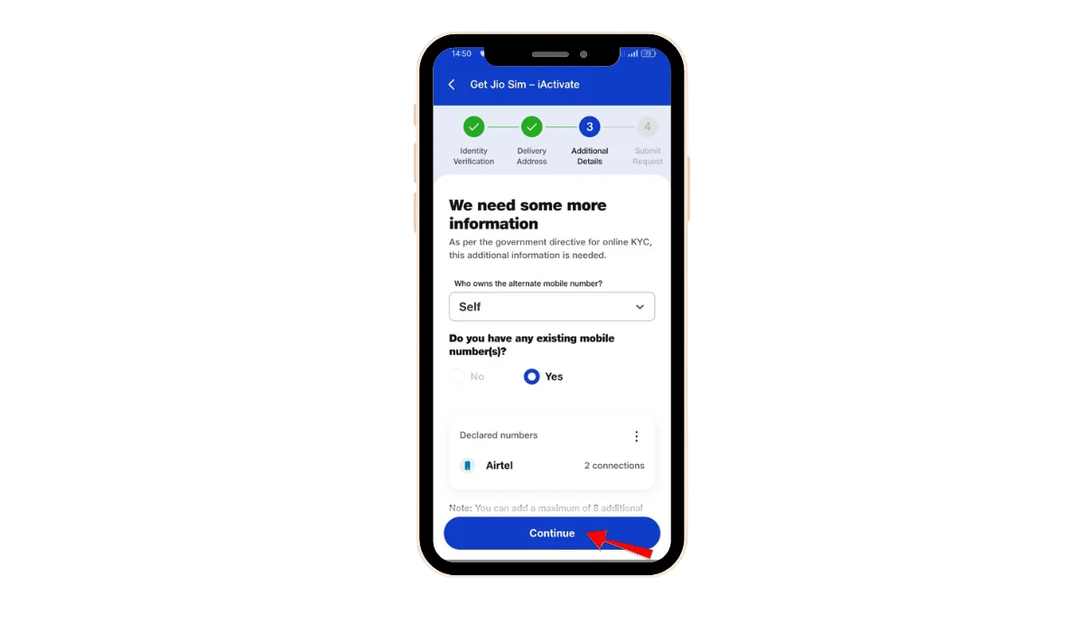 More information regarding existing sim