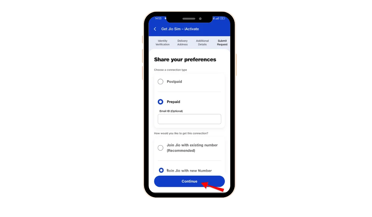 select postpaid or prepaid 