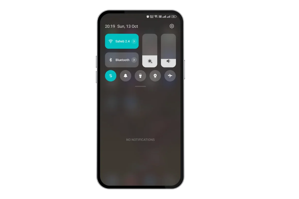 set brightness from homescreen