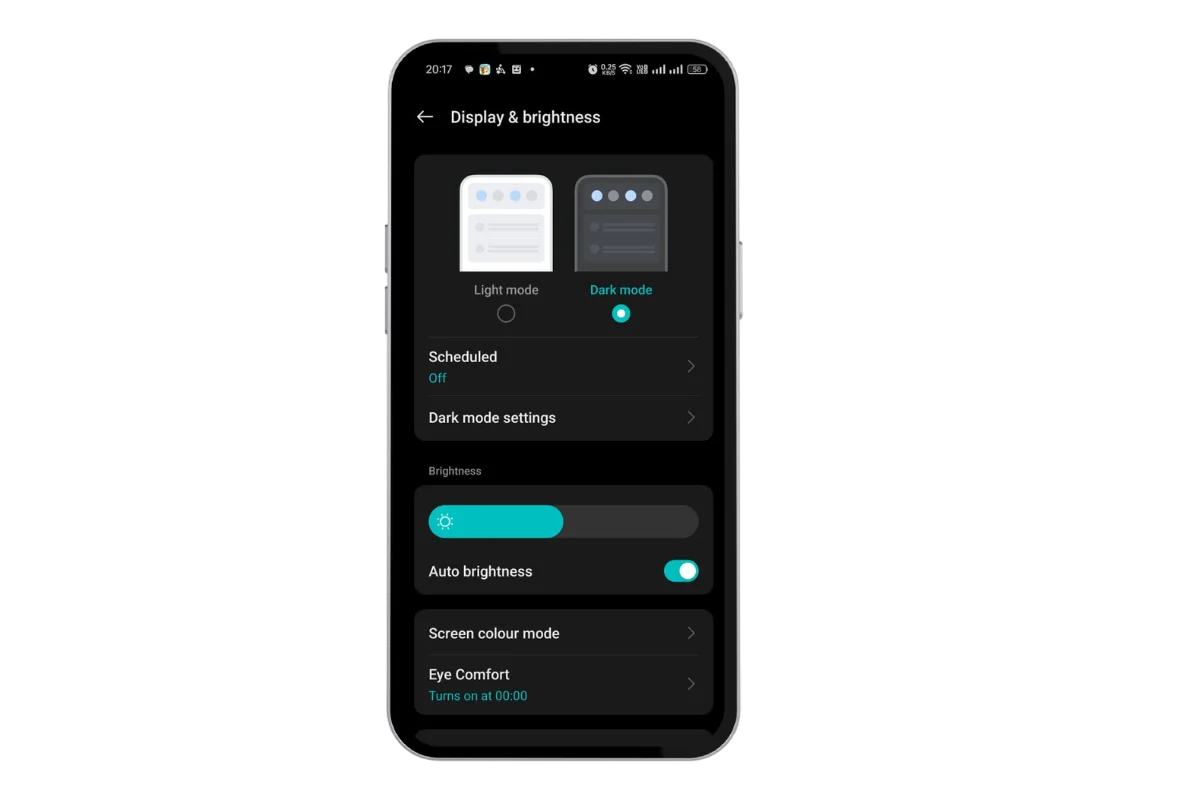 set auto brightness from settings
